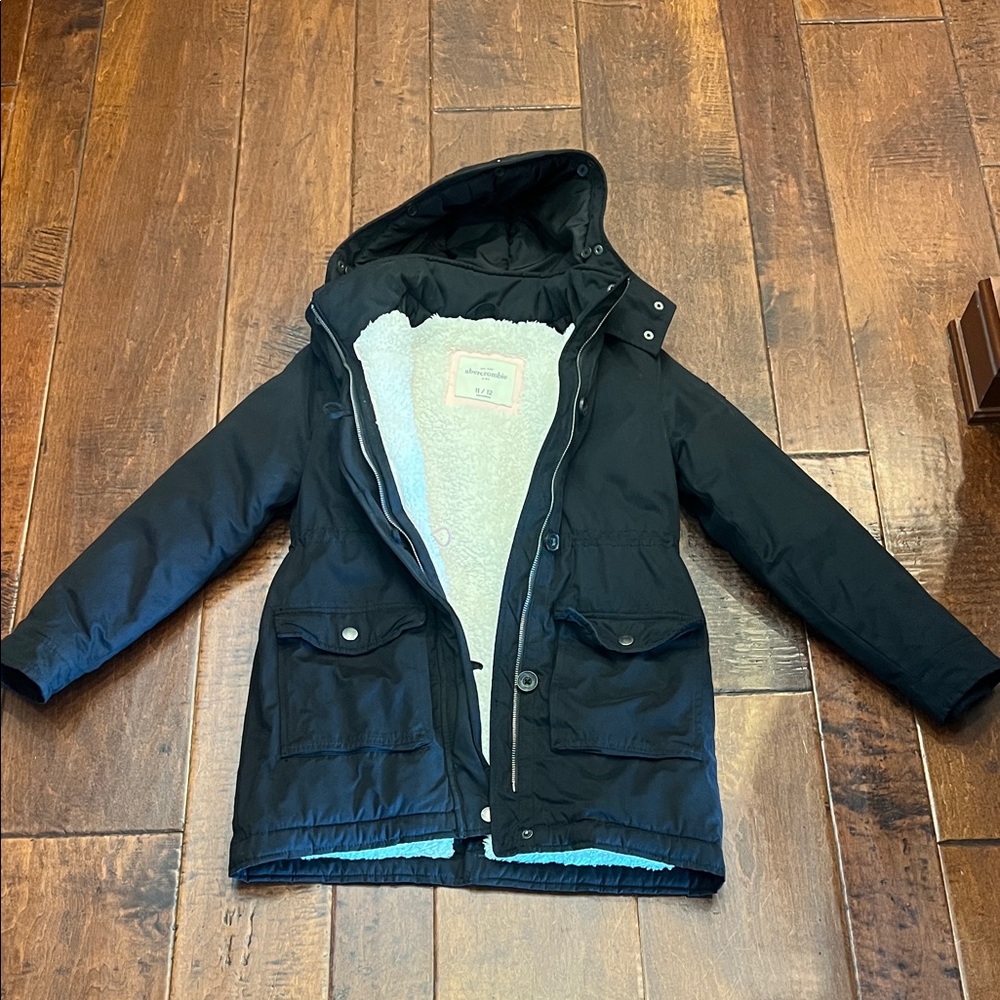 Abercrombie & Fitch Cream Sherpa Jacket